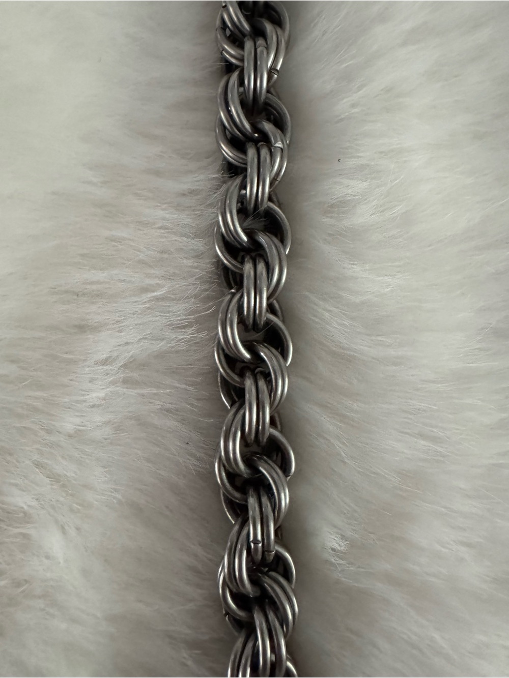 Chunky Chain Bracelet in Brushed Silver Tone